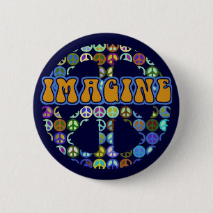 World Peace - Retro 2 Inch Round Button