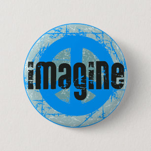 World Peace Sign 2 Inch Round Button