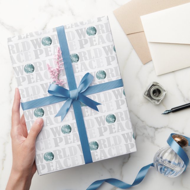 World peace stylish chic modern simple wrapping paper (Gifting)