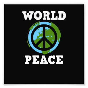 World Peace Support Earth Peace Day Lover Graphic Photo Print