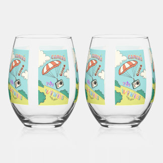 World Photography Day Stemless Wine Glass