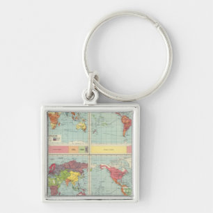 World population Map Keychain