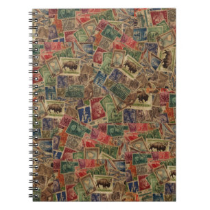 World Postage Stamps Collection Notebook