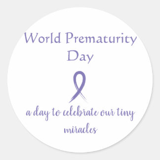World Prematurity Day round stickers