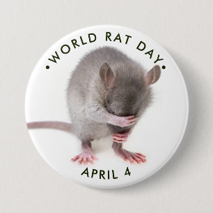 World Rat Day 3 Inch Round Button