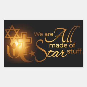 World religions all made of star stuff  sticker