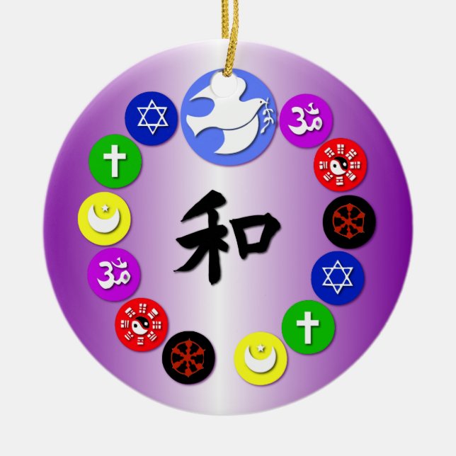 World Religions Holiday Ornament (Front)