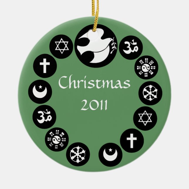 World Religions Holiday Ornament (Front)