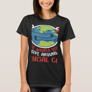 World Revolves Around My Bengal Cat Nature Cat T-Shirt