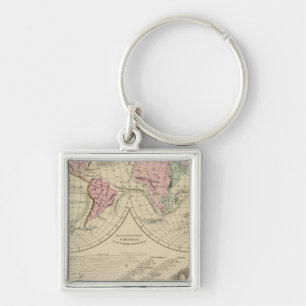 World, river systems keychain