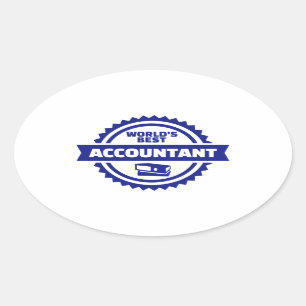 World’s best accountant oval sticker