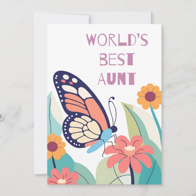 World’s Best Aunt Holiday Card (Front)