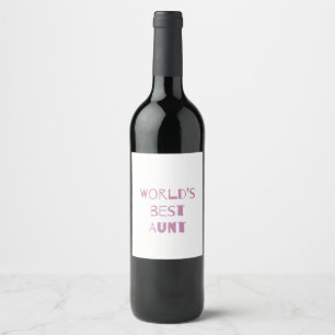 World’s Best Aunt Wine Label