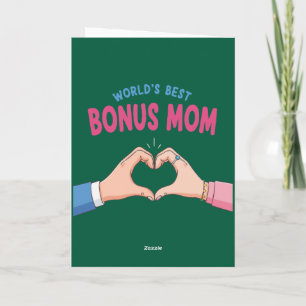  World’s Best Bonus Mom Heart Hands Gift Card