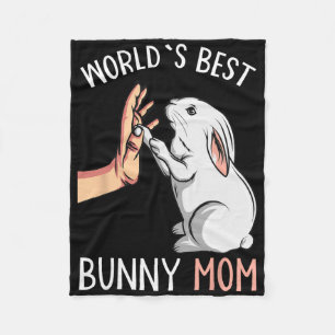 World´s Best Bunny Mom Rabbit Love Easter Girls Wo Fleece Blanket