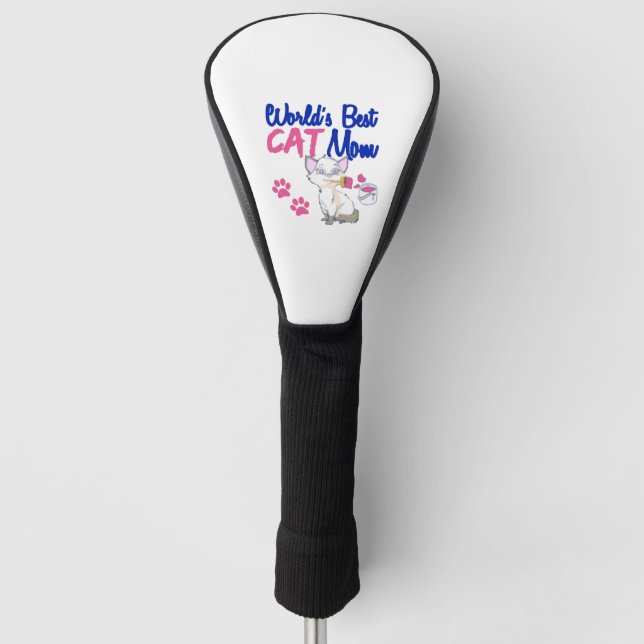 World s Best Cat Mom Golf Head Cover (Front)