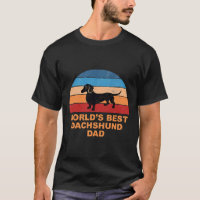World S Best Dachshund Dad Retro Beach Sunset