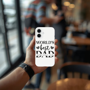 World’s Best Dad Personalized iPhone 16 Case
