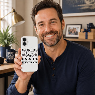World’s Best Dad Personalized iPhone 16 Case
