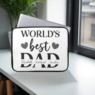 World’s Best Dad Personalized Laptop Case