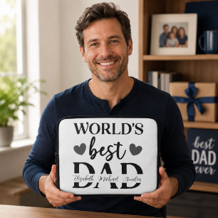 World’s Best Dad Personalized Laptop Case