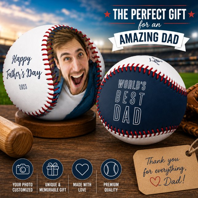 World’s Best Dad Personalized Photo Baseball (Creator Uploaded)