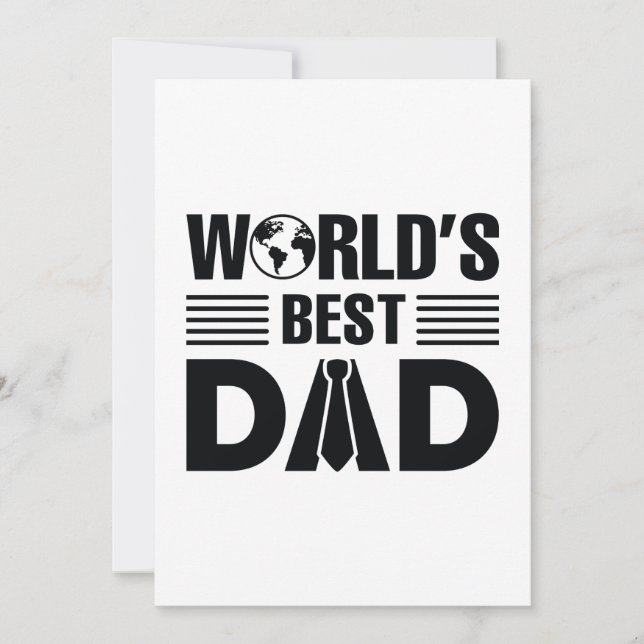World’s Best Dad Thank You Card (Front)