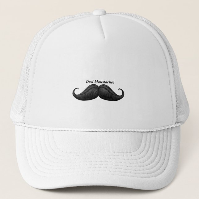 World’s Best Desi Moustache – Waxed & Braided Hats (Front)