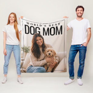 World’s Best Dog Mom PhotoPop Fleece Blanket