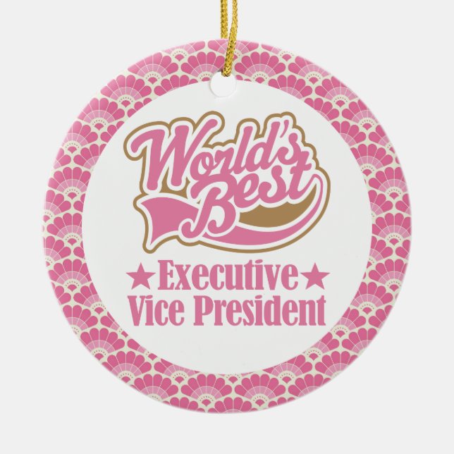 World’s Best Executive Vice President Gift Ornamen Ceramic Ornament (Front)
