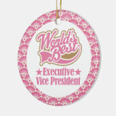 World’s Best Executive Vice President Gift Ornamen Ceramic Ornament (Left)
