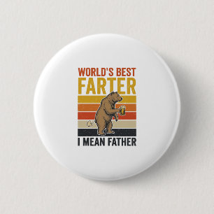 World’s Best Farter Funny Father Bear 2 Inch Round Button