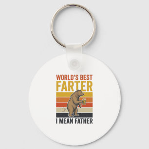 World’s Best Farter Funny Father Bear Keychain