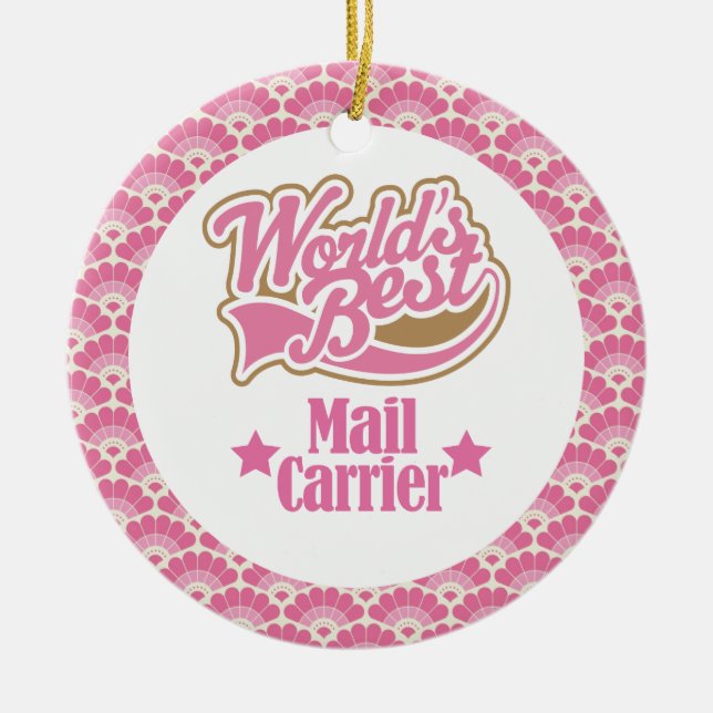 World’s Best Mail Carrier Gift Ornament (Front)