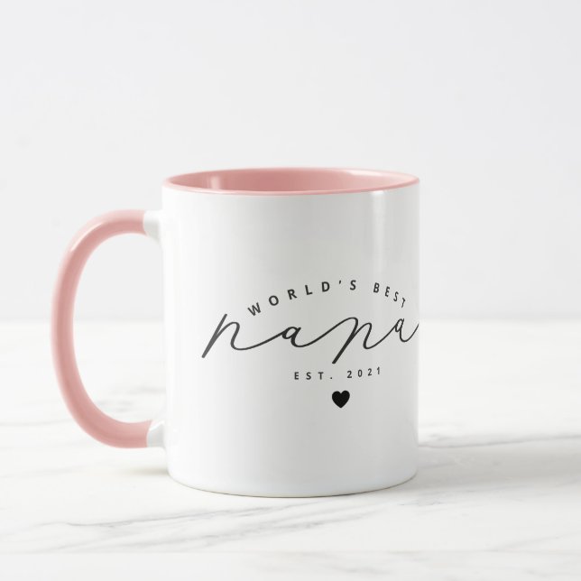 World’s Best Nana Cute Calligraphy Coffee Mug (Left)