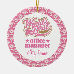 World’s Best Office Manager Custom Ornament