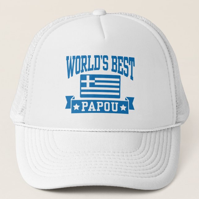 World’s Best Papou Trucker Hat (Front)