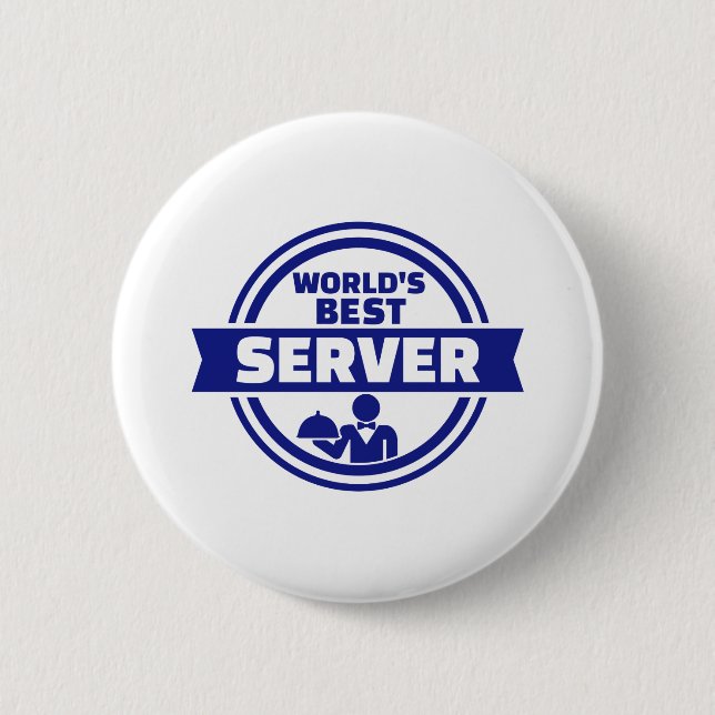 World’s best server 2 inch round button (Front)