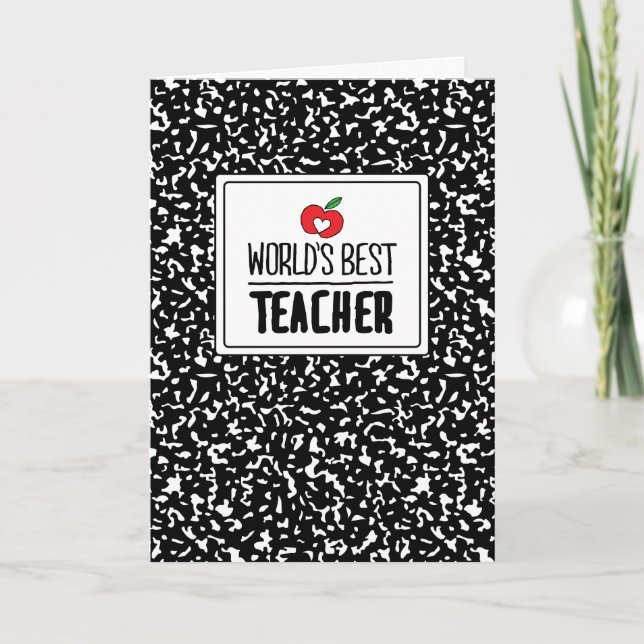 World’s Best Teacher Appreciation Teacher Day Card (Front)