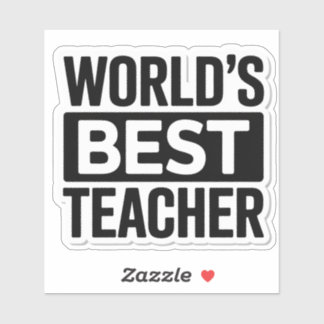 World’s Best Teacher Bold Text Design