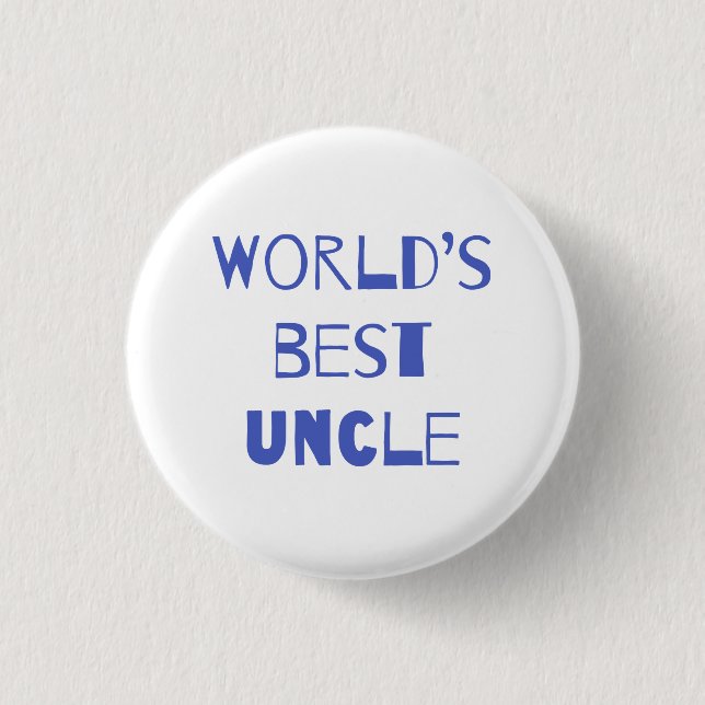 World’s Best Uncle 1 Inch Round Button (Front)