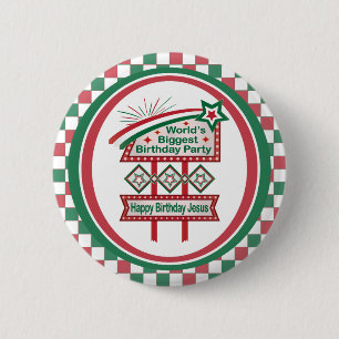 World’s Biggest Birthday Party Marquee 2 Inch Round Button