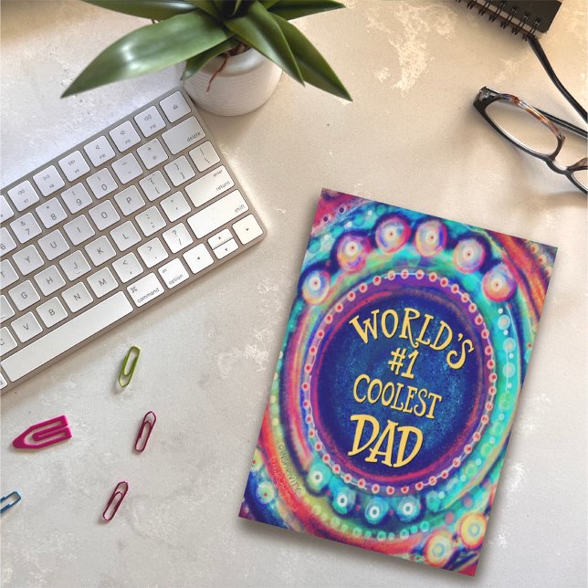 World’s Coolest Dad Father’s Day Modern Card (Creator Uploaded)