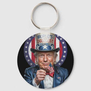 World’s Dumbest President - Donald Trump Sarcastic Keychain