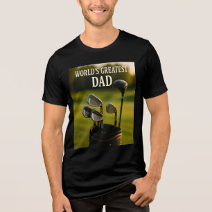 World’s Greatest Dad – Golf Bag Edition Tri-Blend Shirt