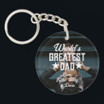 World’s Greatest Dad Photo Father’s Day Keychain<br><div class="desc">World’s Greatest Dad Photo Father’s Day Keychain</div>