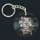 World’s Greatest Dad Photo Father’s Day Keychain<br><div class="desc">World’s Greatest Dad Photo Father’s Day Keychain</div>