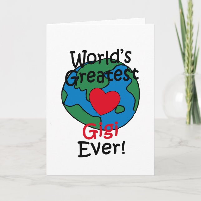 World’s Greatest Gigi Heart Card (Front)