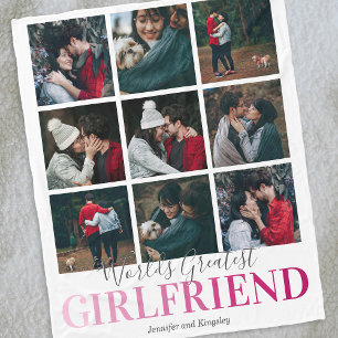 World’s Greatest Girlfriend Personalized Fleece Blanket