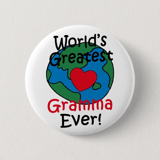 World’s Greatest Gramma Heart 2 Inch Round Button (Front)